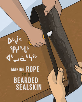 Making Rope Out of Bearded Seal Skin